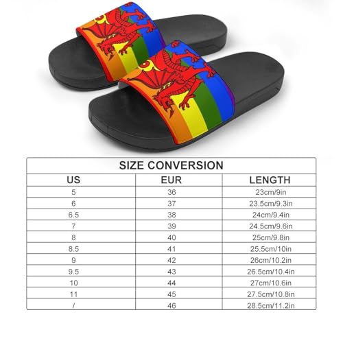 Wales Flag Rainbow House Sandals Slip On Bathroom Slippers Beach Summer Shoes for Men Women2