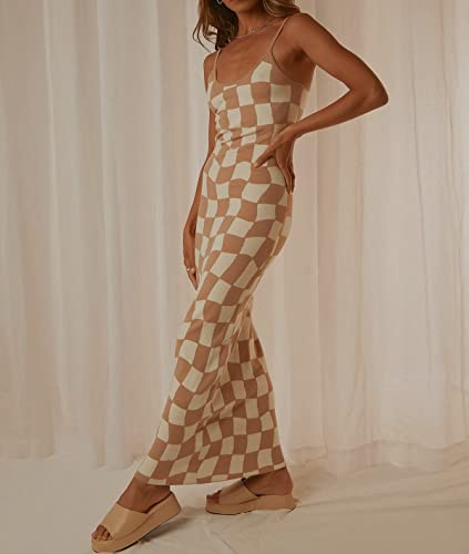 Bodycon Dresses for Women Summer Knit Hollow Out Sexy Night Out Midi Maxi Dress Sleeveless Long Cut Out Dress2