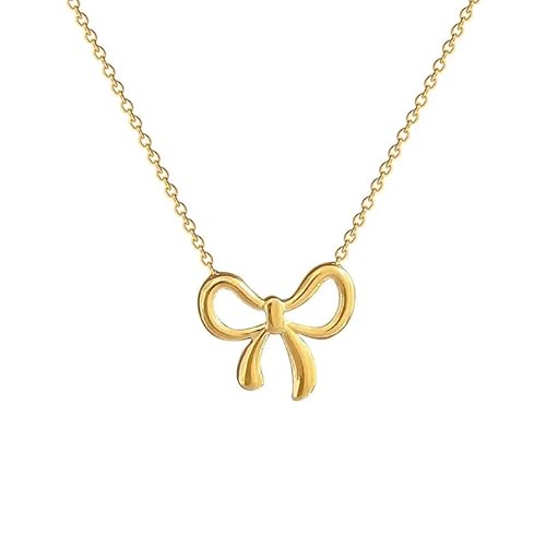 Denmile Valentine Gift for Girlfriend Bow Necklace Set for Women Stylish Pendant Choker for Women Adjustable Necklace Jewelry Neck Chain Locket Girls Accessories for Gift Bow Knot Design Jewellery Denmile Valentine Gift for Girlfriend Bow Necklace Set for Women Stylish Pendant Choker for Women Adjustable Necklace Jewelry Neck Chain Locket Girls Accessories for Gift Bow Knot Design Jewellery