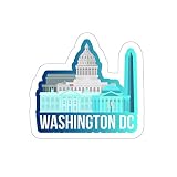 Washington DC Sticker, 3 inch Waterproof Vinyl Sticker, S485