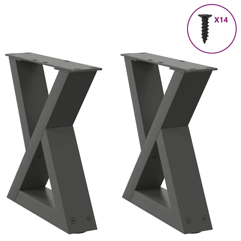 Gambe per tavolino da caffè antracite, 30 x (30-31,3 cm), in acciaio verniciato a polvere, con piedini regolabili in altezza, design moderno, robuste e durevoli, per soggiorno, ufficio, tavolo