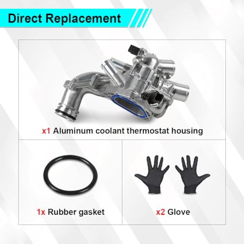 Image of 11537534521 Aluminium Thermostat Housing Compatible with Mini Cooper 07-13 | Compatible with Cooper Countryman 2011-2013 - DOHC 4Cyl 1.6L, Replacement for 11538699290, 902-812-Upgraded Aluminium Housing