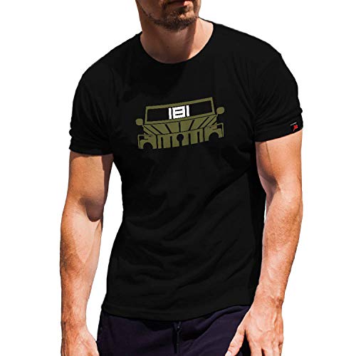 T-shirt militaire Bundeswehr type 181 au motif imprimé haute définition noir