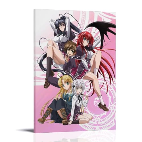 CBEJFGTX Anime High School Dxd Role Group Picture Poster Pintura Decorativa Lienzo Arte de Pared Salón Póster Dormitorio Pintura 30 x 45 cm (30 x 45 cm)