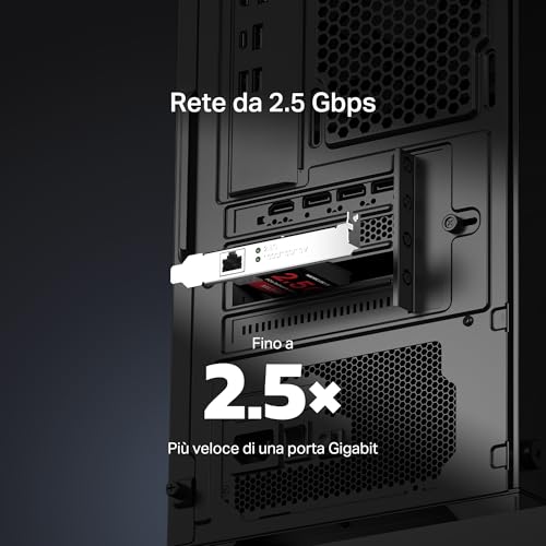 Mercusys TP-Link MA310E PCIe Scheda di Rete 2.5 Gigabit, Scheda Wifi PC Fisso, RJ45, Wake-on-LAN, Ethernet a Basso Consumo Energetico, Compatibile con Staffe Standard e con Staffe a Profilo Ridotto - Immagine 2