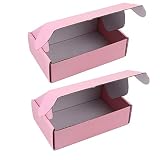 STOBOK Versandkarton Wellpappe Faltkarton DIY Falten Rosa Karton Pappboxen 180x110x50mm 10pcs Geschenke Bücher Ordner Schmuck Verpackungsschachteln Geschenkboxen Verpackungsbox