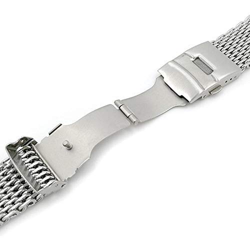 Cinturino per Orologio Argento 18mm/20mm/22mm/24mm Cinturino in Maglia milanese in Acciaio Inossidabile Cinturino in Metallo Cinturino per Orologio Braccialetto