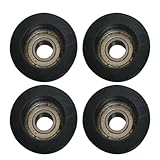 FACAIIO Fitnesszubehör Riemenscheibe für Training für Fahrrad, einlagiges Nylonfaser-Design, 37 mm, 41 mm, 4 Stück, Schwarz