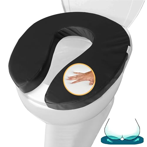 OrtoPrime Cojín Acolchado WC Asiento Acolchado Inodoro CONFORT - Cojín wc para adultos - Protector wc LAVABLE - Almohadilla tapa WC - Cojín escaras WC hemorroides - Asientos para WC IMPERMEABLE