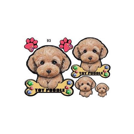 Amazon Co Jp 犬ステッカー トイプードル93 シール おもちゃ