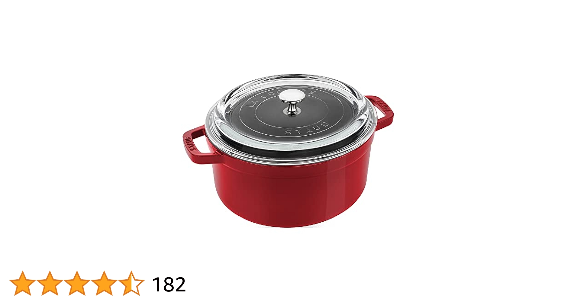 STAUB - cutemerry☆ Staub Cast Iron 4-qt Round Cocotte with Glass Lid - Cherry