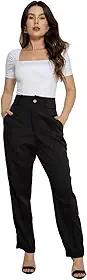 Calça Social Feminina de Alfaiataria com Bolsos – Cintura Alta, Corte Reto e Elegante para Trabalho e Moda Executiva | REF: CL-0028