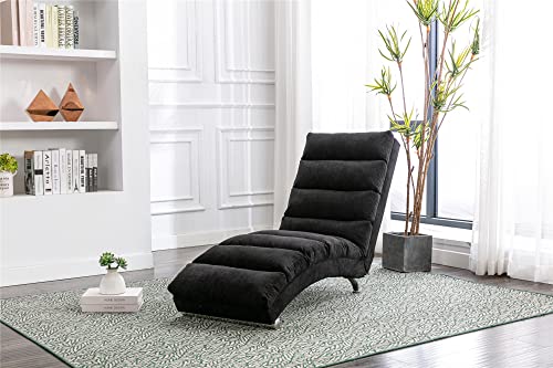 Linen Chaise Lounge Indoor Chair, Modern Long Lounger for Office or Living Room Linen Chaise Lounge Indoor Chair, Modern Long Lounger for Office or Living Room