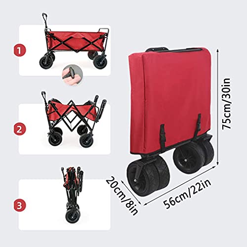 Zusammenklappbarer Outdoor-Mehrzweckwagen, robuster Einkaufswagen, kreativer Outdoor-Wagen, Gartenwagen mit Sicherheitsgurt – Bild 3