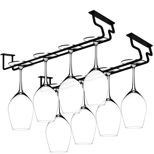BlueDreamer 14 Inch Black Wine Glass Rack