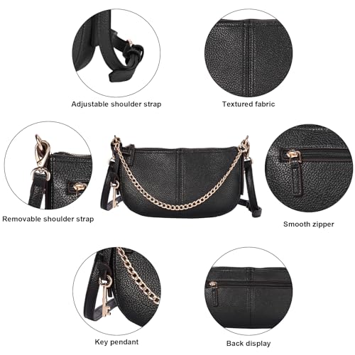 Crossbody Bag for Women 2.5L Mini Shoulder Purse with Zipper Closure4