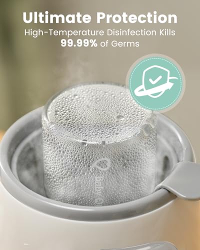Grownsy Bottle Warmer 10-in-1 Fast Baby Bottle Warmer and Steriliser, for All Bottles, Milk Warmer for Breastmilk or Formula, BPA-Free, Smart Temperature Control and Automatic Shut-Off - Image 7