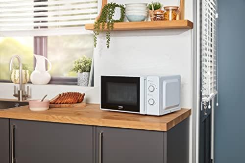 Beko Solo Microwave MOC20100WFB |White Design | 20L Capacity| 700W Power | Includes Auto-Defrost & 30 min Mechanical Timer