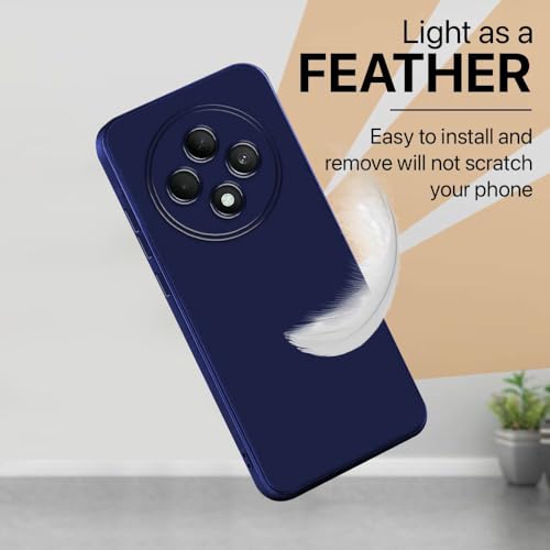 Image of Back Cover for Oppo F27 5G | Full Camera Protection | Premium Liquid Silicon Case | Flexible Bumper Case for Oppo F27 5G (Dark Blue)