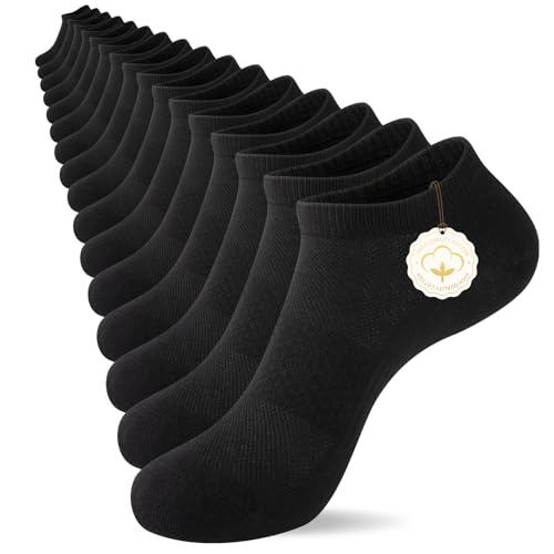 eallco 8 Pairs Womens Ankle Cotton Socks Low Cut Running Thin Short Breathable Sport Casual Socks