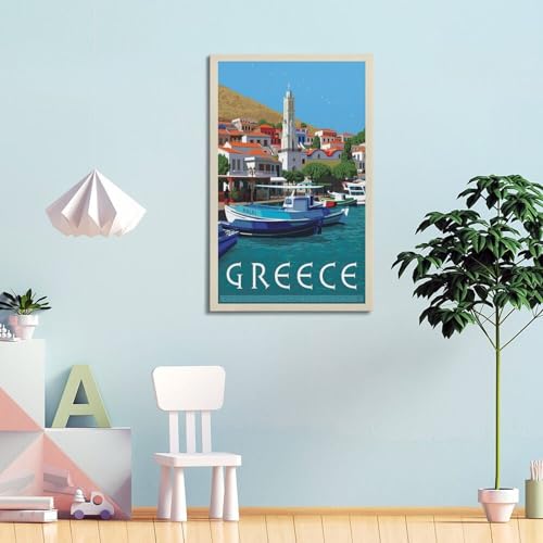 Poster Grèce île de Halki WIZIGM impression toile esthétique premium - 4