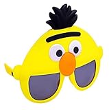 Sun-Staches Sesame Street Official Bert Sunglasses, Costume Accessory, UV 400, One Size Fits Most, 8'