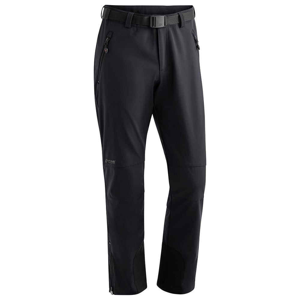 maier sports Tech Pants M, Men's Warm Hiking Trousers, Water-Repellent Softshell Outdoor Trousers for Trekking and Hiking, PFC-Free, mSTRETCH pro 2 & stormprotec Technology Black - Black