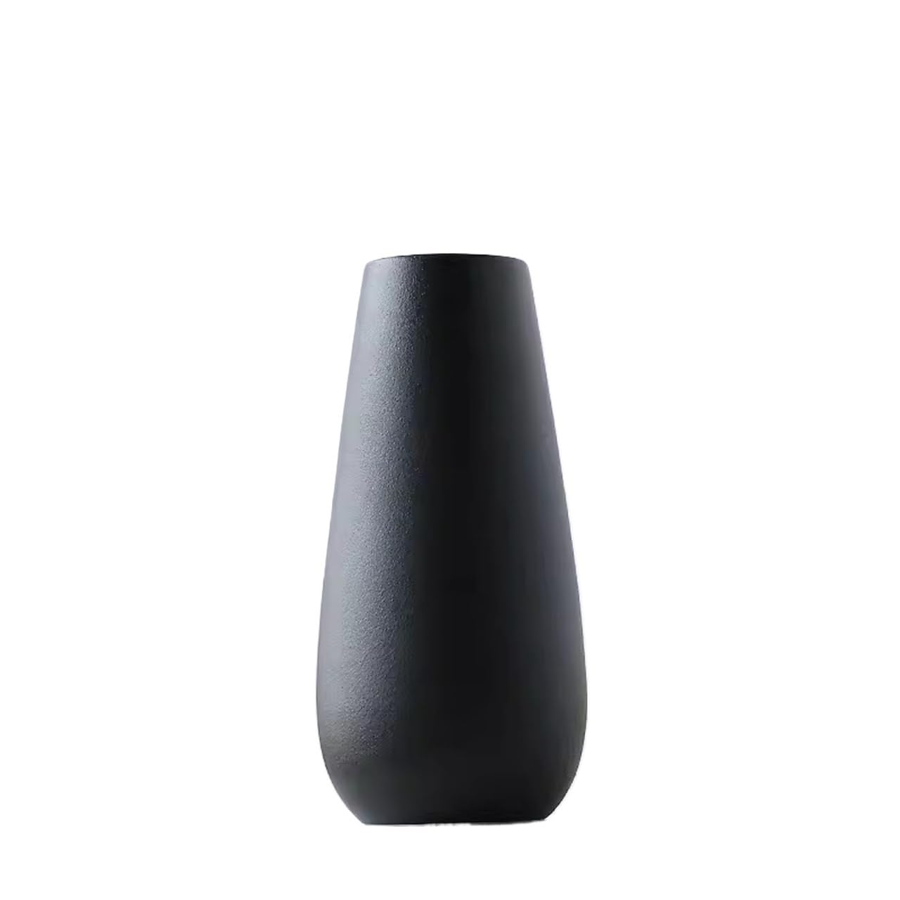 Home Vases Minimalist Modern Ceramic Vase Home Living Room Creative Tabletop Decoration Small and Fresh Hydroponic White Floral Ware Indoors Decor(Black)