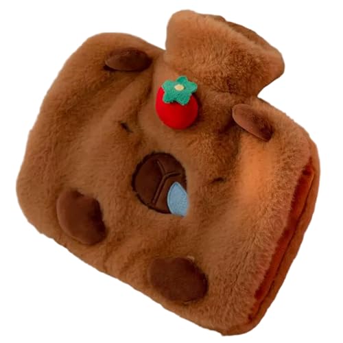 Bolsa de agua caliente para cólicos menstruales y dolor con bonita funda de capibara de 2L