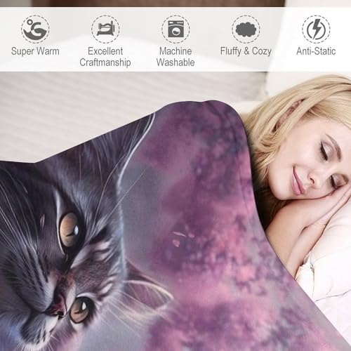 Plaid canapé chaud couverture lit polaire chat flannel douce - 6