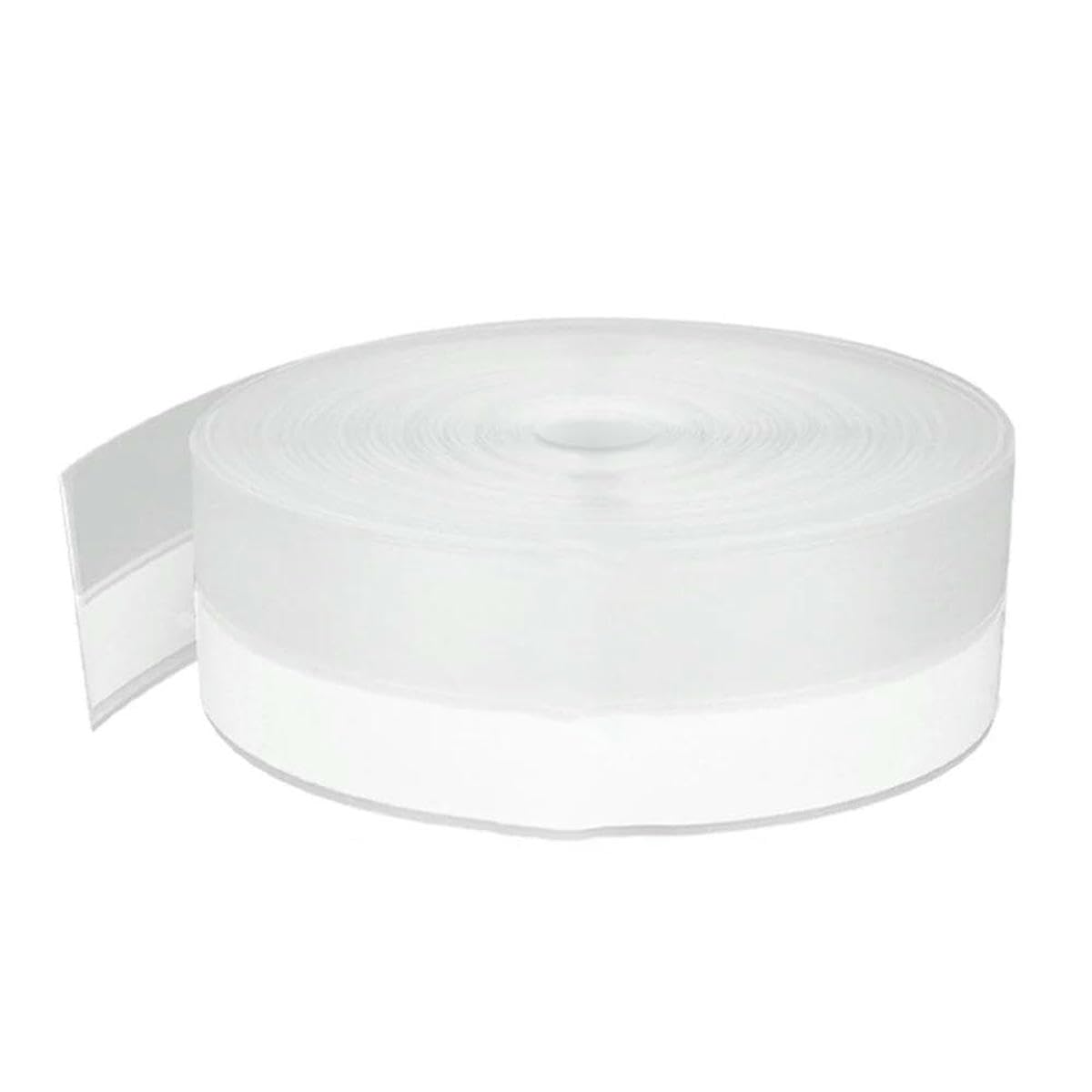 Silicone Weather Stripping Seal Door Tape, Weatherproof Soundproof for Door Frame or Window Bathroom Shower Glass Gaps-Clear 45mmx10m