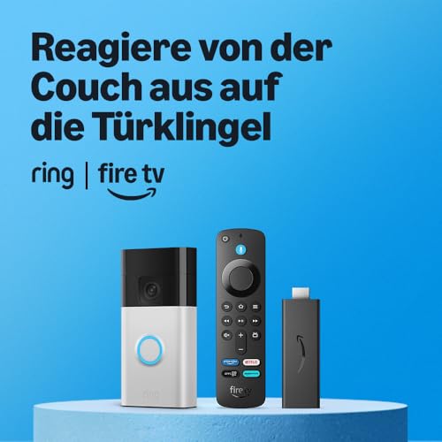 Amazon Fire TV Stick HD (Neueste Generation) + Ring Akku-Videotürklingel (Battery Video Doorbell) (2024)