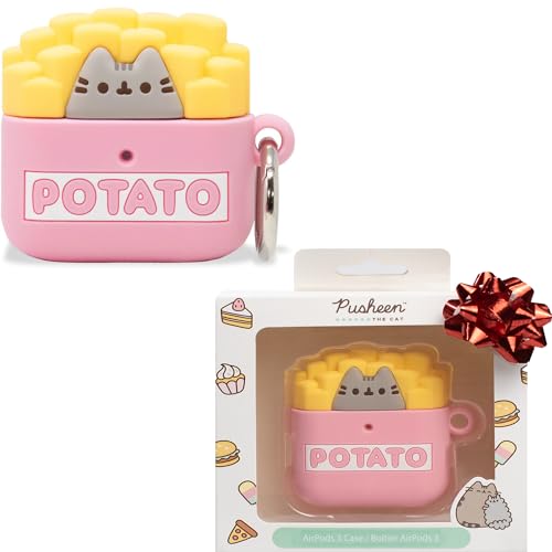 Coque AirPods 3 Pusheen étui silicone induction boîtier protection mousqueton