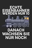 Echte Eisenbahner werden nur 10 danach wachsen Sie nur noch: Bestandsbuch für Eisenbahner und Modelleisenbahn Fans mit Spruch. 120 Seiten mit Seitenzahlen. Zum verfolgen des Modell-Bestands.