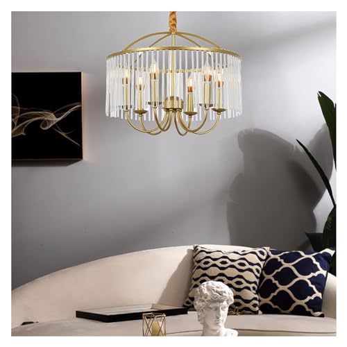 Lustre de luxe 50,8 cm en cristal pour sublimer un plafond bas