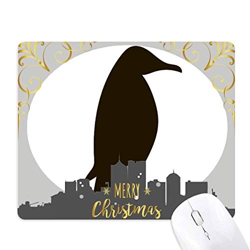 Tapis de souris portrait noir animal la nuit de noël tapis de bureau en caoutchouc flexible