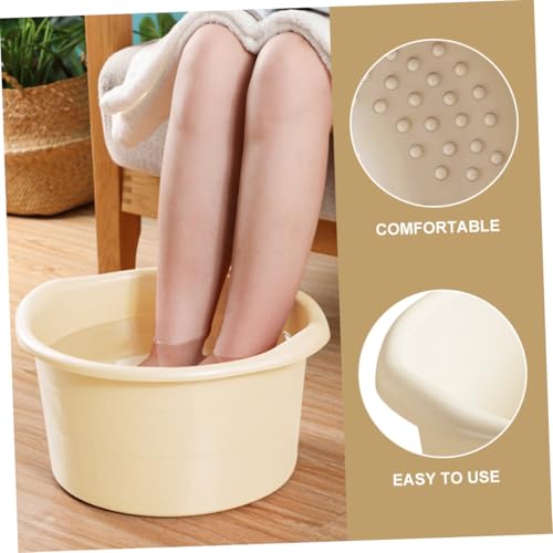Cubo de plástico para baño de pies compacto y ligero miniatura 5