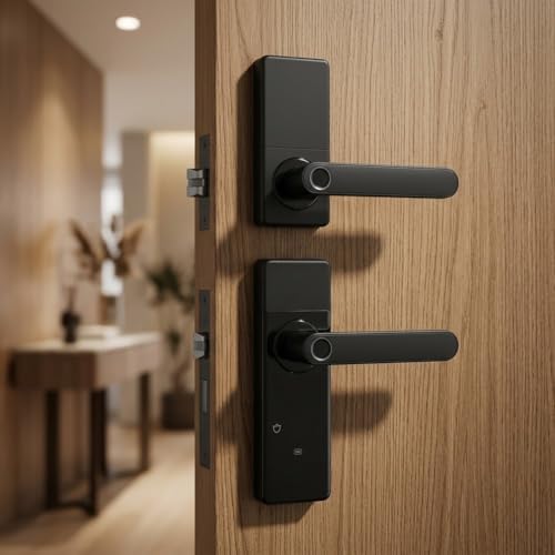 Cerraduras de puerta inteligentes de huellas dactilares con cerrojo electrónico digital 8