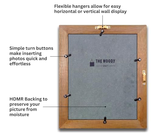 Image of Wooden Rectangular Photo Frame With Mat,Brown Photo Frame 6 X 8 Inch With Mat Or 8 X 10 Inch Without Mat For Wall Decoration,Gallery Walls,Best Wooden Photo Frames For Posters& Photos