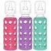 Lifefactory Glass with Silicone 9oz Baby Bottles- Blue, Pink, & Purple 3pk