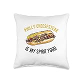 Philly Cheesesteak Sandwich Philadelphia Pennsylvania Food Throw Pillow