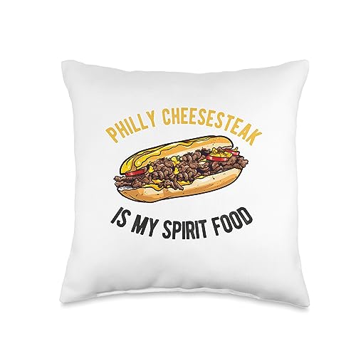 Philly Cheesesteak Sandwich Philadelphia Pennsylvania Food Throw Pillow