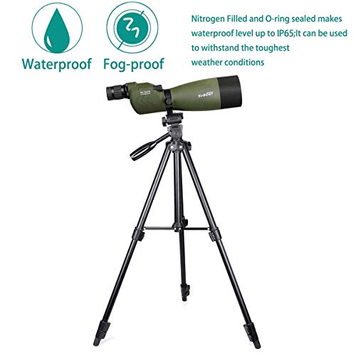 Svbony Sv17 25-75X70Mm Straight Spotting Scope Bundle With Phone Adapter For Birding #TOP1