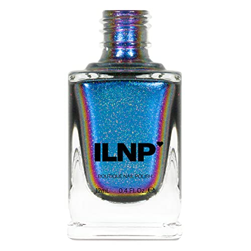 Image of ILNP Birefringence (H) - Blue, Purple, Red, Orange, Yellow, Green Color Shifting Ultra Chrome Holographic Nail Polish