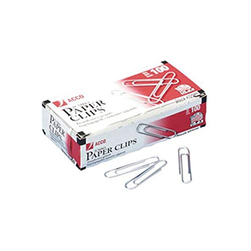 Acco Jumbo Paper Clips, Smooth, 100 Per Pack - Thumbnail 2