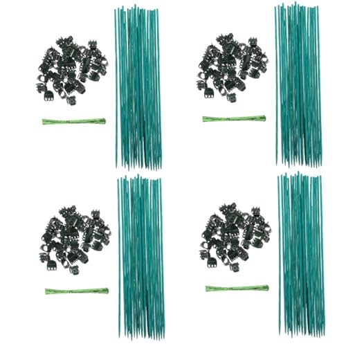BESPORTBLE 4 Juegos De Palos De Bambú para Plantas Palos para Organizar Plantas De Casa Clips para Plantas Lazos para Plantas Estacas Y Soportes para Plantas Decoración Palos De