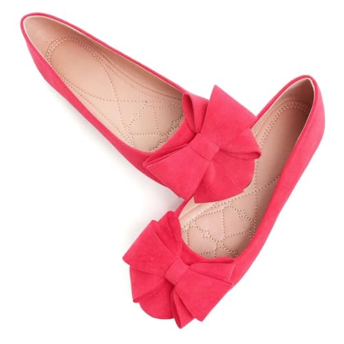 Image of TN TANGNEST Women Fashion Bowknot Flats Comfort Pointed Toe Dress Shoes
