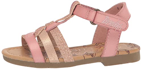 Blowfish Malibu Kids Girls Sabini-T Flat Sandal, Rosegold Soft Sand Glitter/Cosmic/Cheeky Pink, 12 Little Kid #TOP7