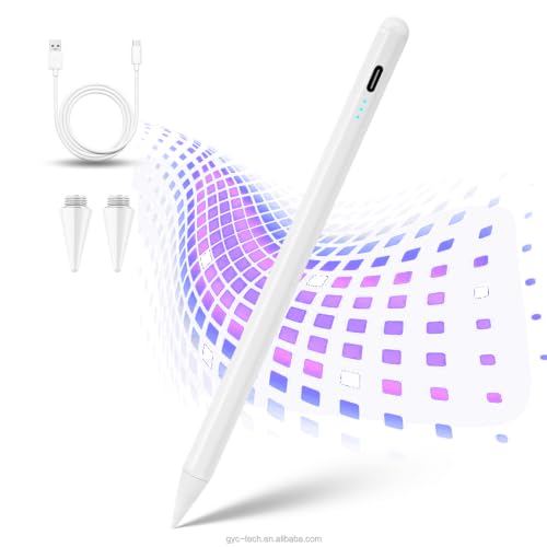 Tablet Telefon iPad Yazı Çizim Kalemi + Yedek Uç Universal Pencil Dokunmatik Ekranlar için Stylus Kalemler, Manyetik Evrensel İnce Noktalı iPad Kalemi iPhone/iPad/Samsung/Android/Tablet (Beyaz)