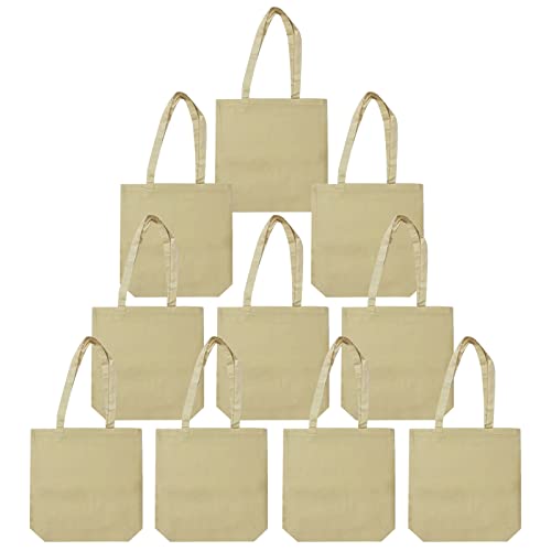 PrimeSportsShop Einkaufstasche aus Baumwollleinen, wiederverwendbar, umweltfreundlich, stark, mit kurzen Griffen, 2 Stück Cover
